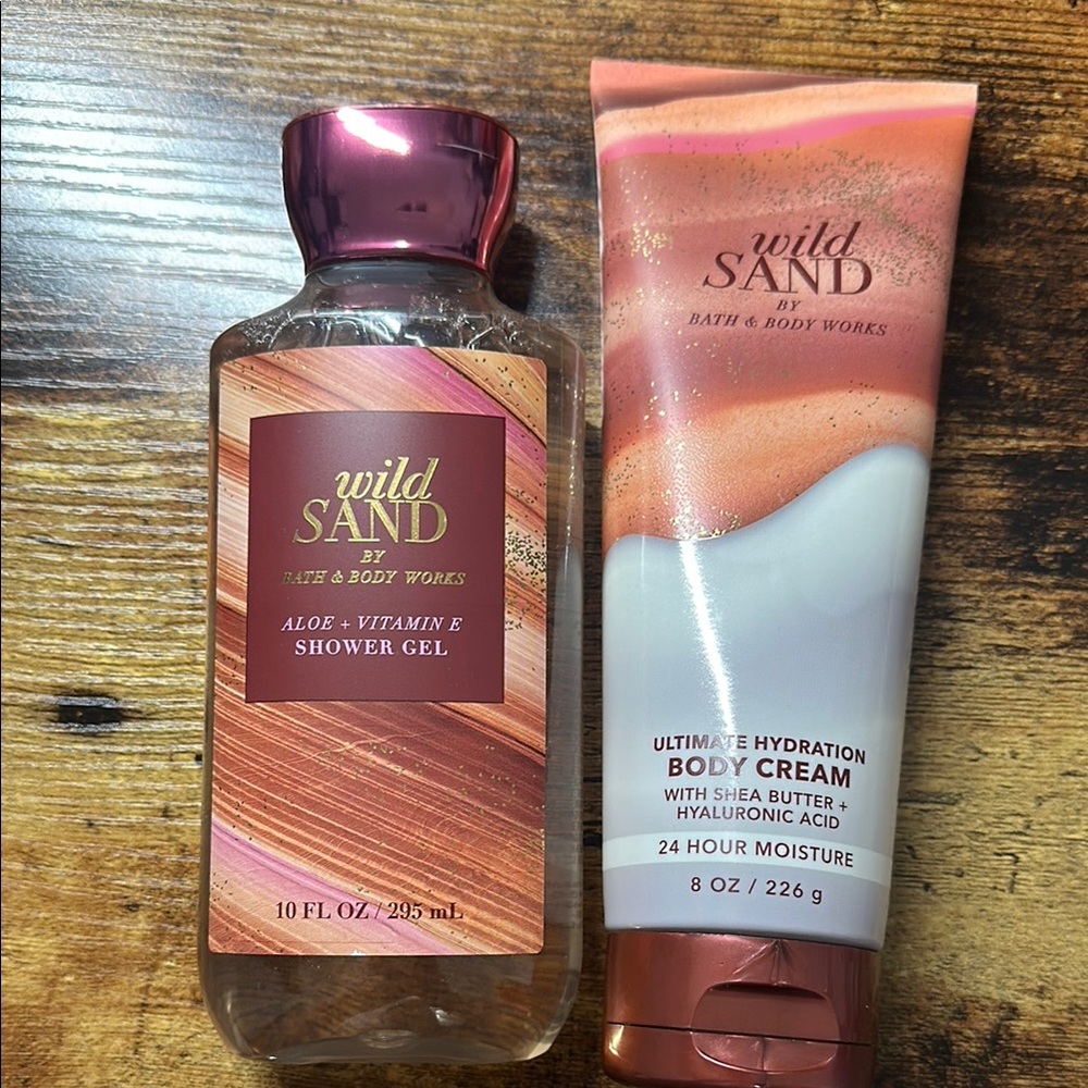 WILD SAND- NEW- HARD TO FIND 
Shower Gel and Body Cream Set